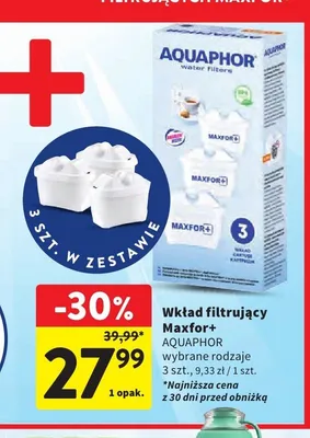 Wkład filtrujący Maxfor+ AQUAPHOR promocja w Intermarche