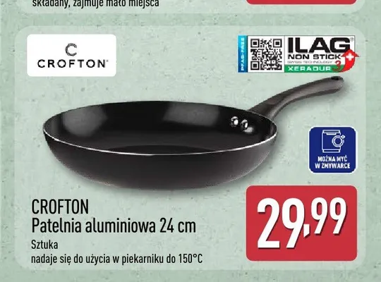 Patelnia aluminiowa 24cm CROFTON promocja w Aldi