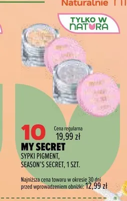 Sypki pigment My Secret Season's Secret promocja w Drogerie Natura
