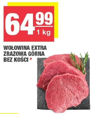 Wołowina extra zrazowa górna bez kości promocja w SPAR