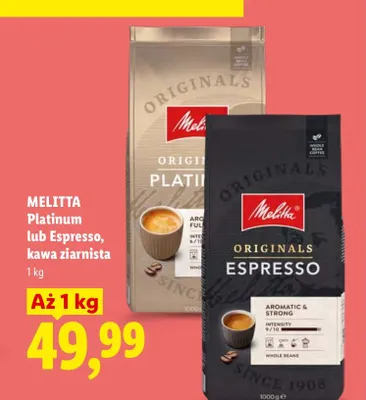 Kawa ziarnista Melitta Platinum promocja w Lidl