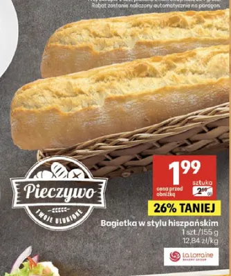 Bagietka w stylu hiszpańskim La Lorraine promocja w Delikatesy Centrum
