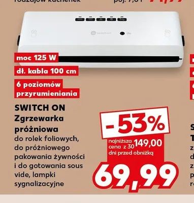 Zgrzewarka próżniowa Switch On promocja w Kaufland
