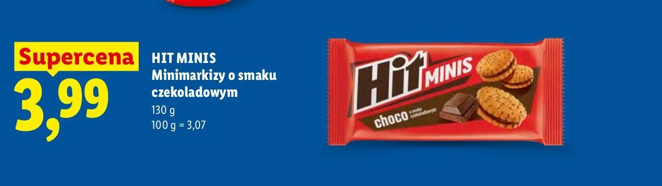 Minimarkizy o smaku czekoladowym Hit Minis promocja w Lidl