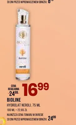 Hydrolat neroli BIOLINE promocja w Drogerie Natura