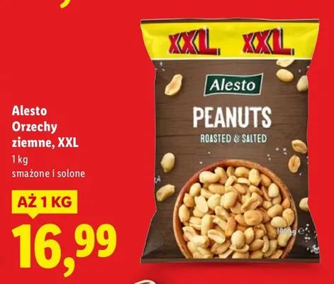 Orzechy ziemne XXL smażone i solone promocja w Lidl
