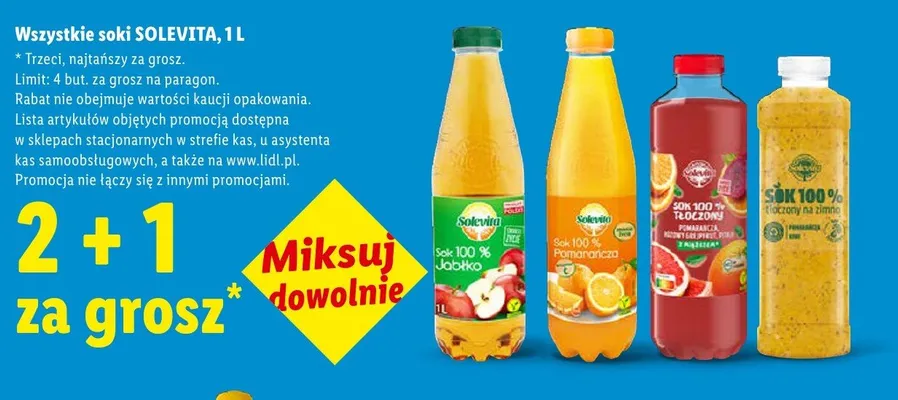 Sok Solevita promocja w Lidl