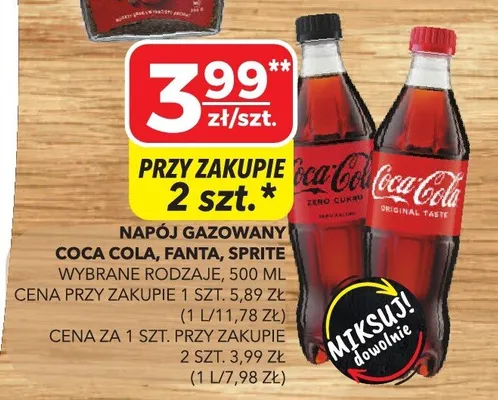 Napój gazowany Coca Cola promocja w Top Market