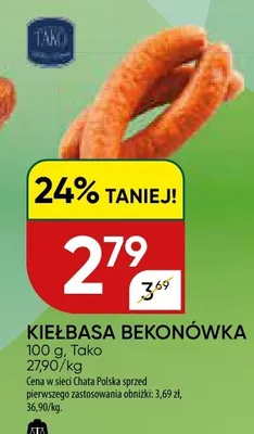 Kiełbasa bekonówka promocja w Chata Polska