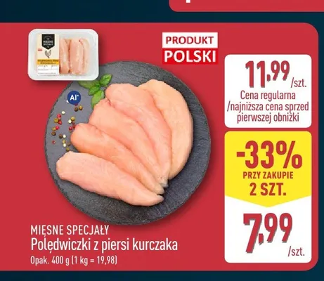 Polędwiczki z piersi kurczaka Mięsne Specjały promocja w Aldi