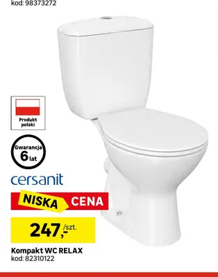 Kompakt WC Cersanit Relax promocja w Leroy Merlin