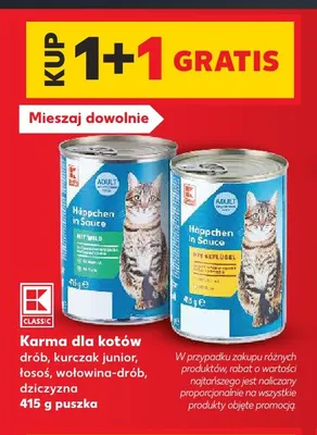 Karma dla kotów łosoś K-Classic promocja w Kaufland