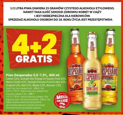 Piwo Desperados Sunlight Passion Fruit & Lime promocja w Twój Market