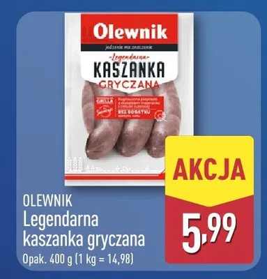 Legendarna kaszanka gryczana promocja w Aldi