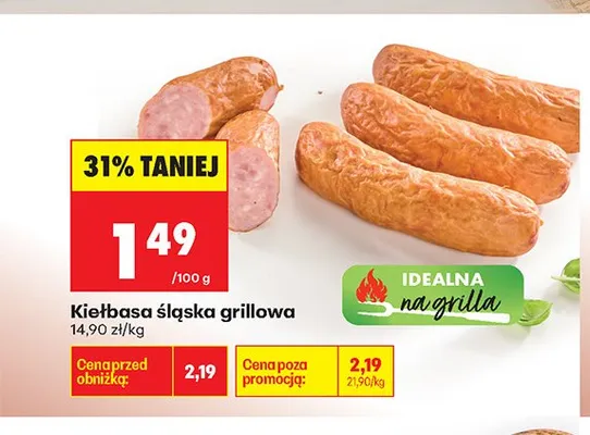 Kiełbasa śląska grillowa promocja w Biedronka