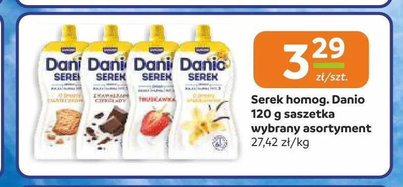 Serek homogenizowany Danio saszetka promocja w Społem Częstochowa