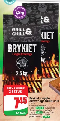 Brykiet z węgla drzewnego Grill & Chill promocja w Dino