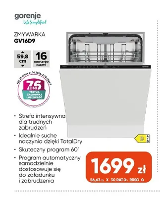 Zmywarka GV16D9 Gorenje promocja w Max Elektro