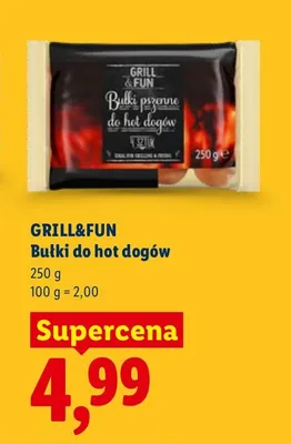 Bułki do hot dogów Grill&Fun 4-pak promocja w Lidl