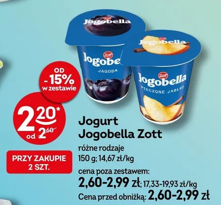 Jogurt różne rodzaje promocja w Żabka