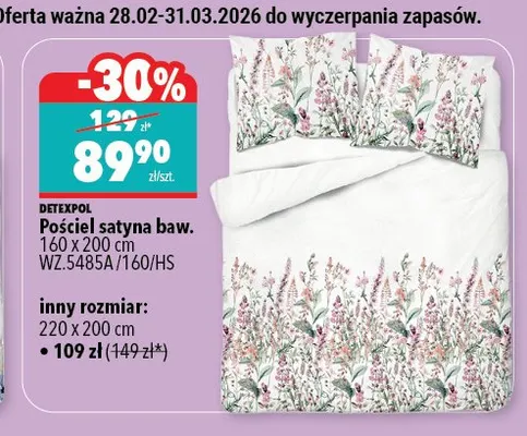 Pościel satyna baw. 160x200cm WZ 5485A/160/HS promocja w Biedronka Home