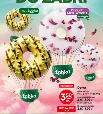 Donut różne rodzaje promocja w Żabka