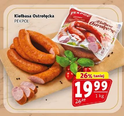 Kiełbasa ostrołęcka Pekpol promocja w Prim Market