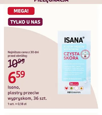 Plastry przeciw wypryskom Isana promocja w Rossmann