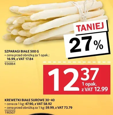 Krewetki białe surowe 30-40 promocja w Selgros