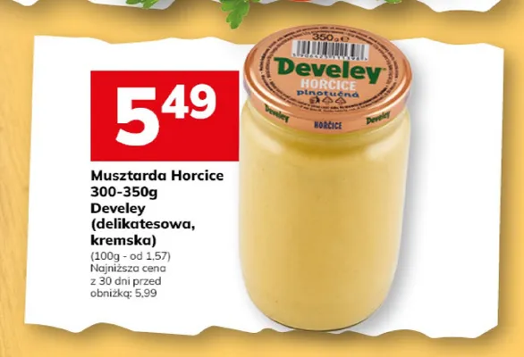 Musztarda Horcice delikatesowa Develey promocja w Hitpol