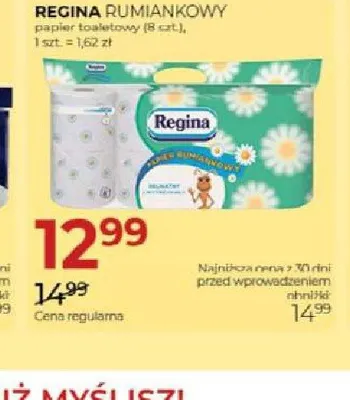 Papier toaletowy Regina Rumiankowy promocja w Drogerie Jawa