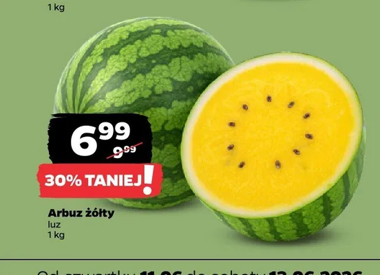 Arbuz żółty promocja w Netto