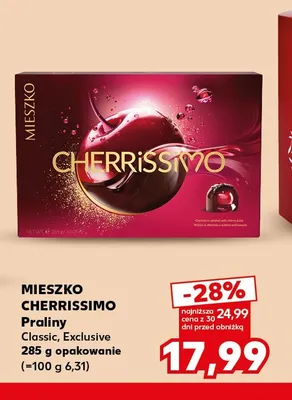 Praliny Cherrissimo Classic Mieszko promocja w Kaufland