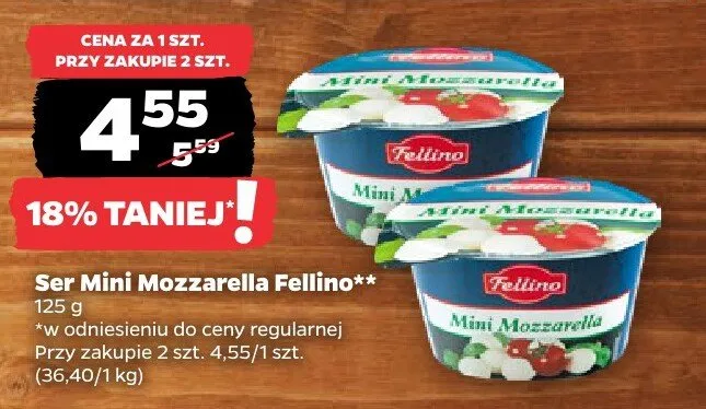 Ser Mini Mozzarella Fellino promocja w Netto