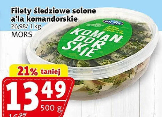 Filety śledziowe solone a'la komanderskie promocja w Prim Market