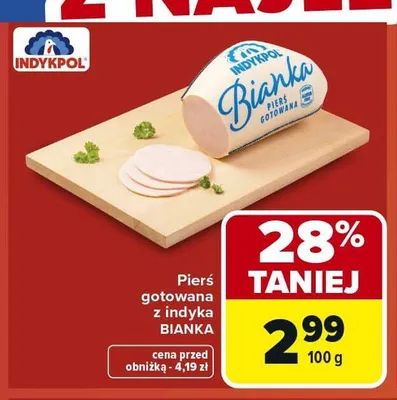 Pierś gotowana z indyka Indykpol Bianka promocja w Carrefour Market