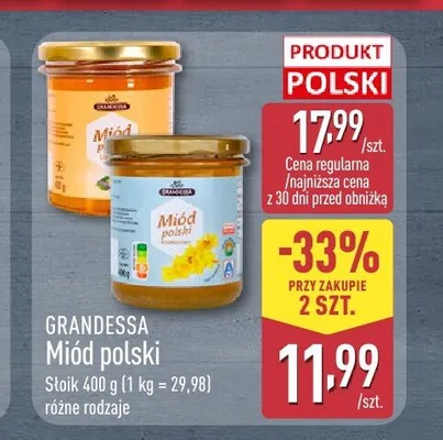 Miód polski Grandessa promocja w Aldi