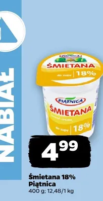 Śmietana 18% promocja w Netto