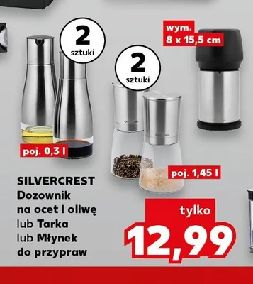 Dozownik na ocet i oliwę Silvercrest 2-pak promocja w Kaufland