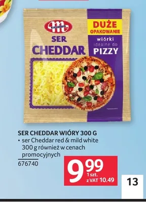 Ser cheddar wióry Mlekovita promocja w Selgros