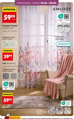 Komplet firanek z nadrukiem promocja w Biedronka