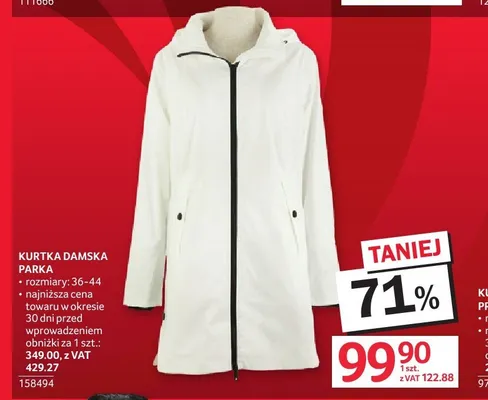 Kurtka damska parka promocja w Selgros
