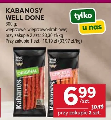 Kabanosy Well Done promocja w Stokrotka