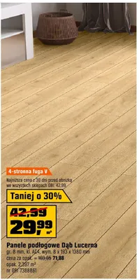 Panele podłogowe Dąb Lucerna promocja w OBI