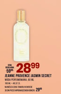 Woda perfumowana JEANNE PROVENCE JASMIN SECRET promocja w Drogerie Natura