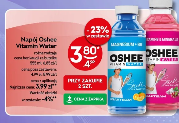 Napój Oshee Vitamin Water Vitamins & Minerals promocja w Żabka