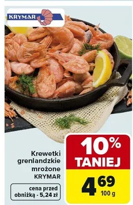 Krewetki grenlandzkie mrożone KRYMAR promocja w Carrefour Market