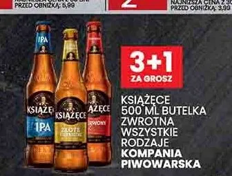 Piwo Książęce Czerwony Lager promocja w Wafelek