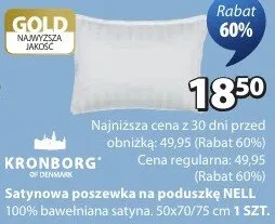 Satynowa poszewka na poduszkę promocja w Jysk