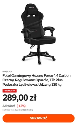 Fotel gamingowy Huzaro Force 4,4 Carbon promocja w Empik
